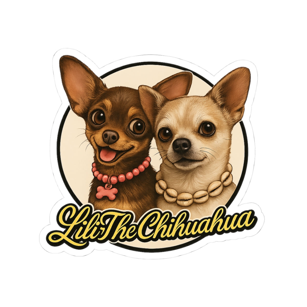 Chihuahua Sticker 🐾 | Lili The Chihuahua – Cute Dog Laptop & Water Bottle Decal