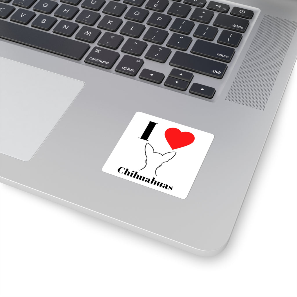 I ❤️ Chihuahuas Sticker – Cute Dog Lover Vinyl Decal