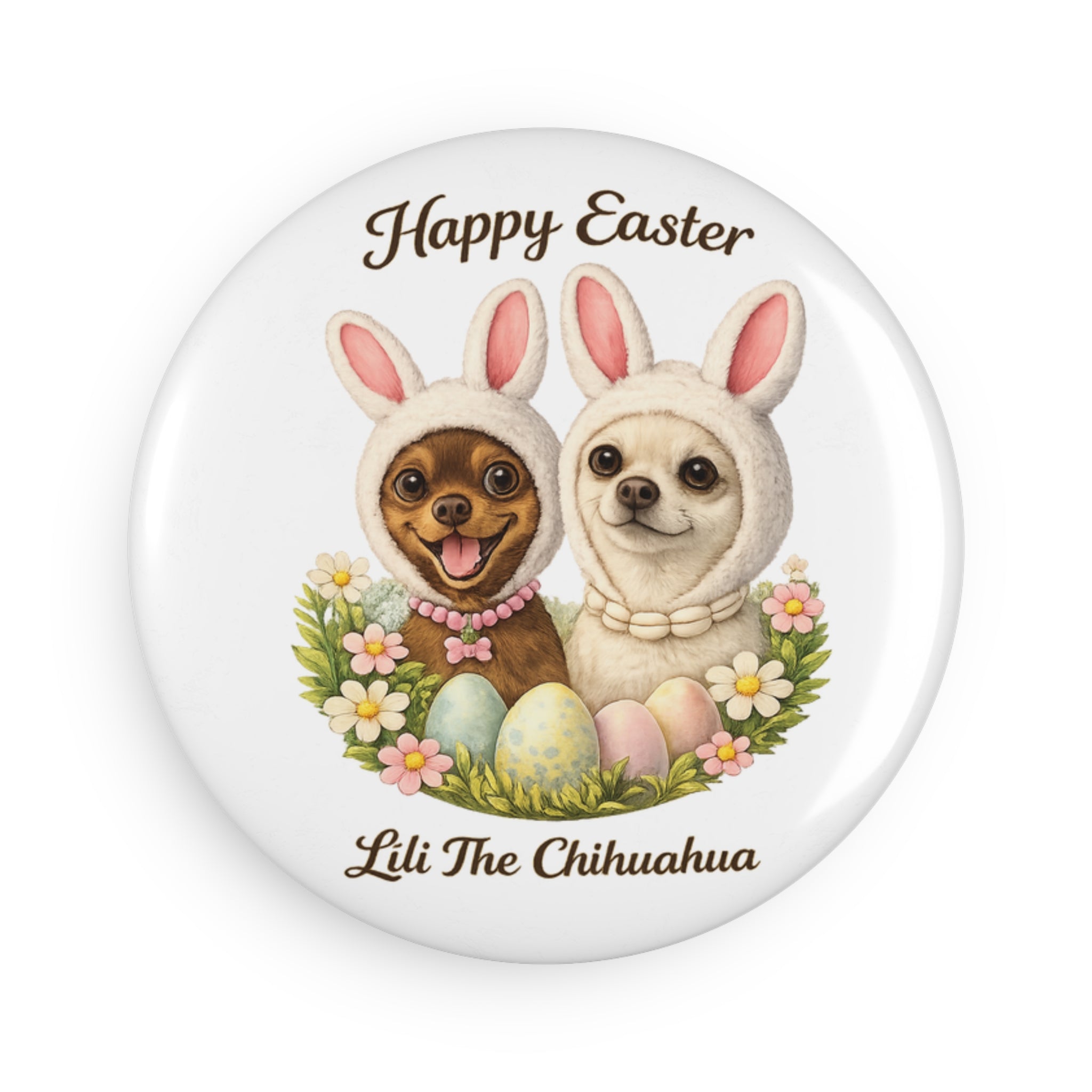 Easter Chihuahua Magnet 🐰🐾 | Lili The Chihuahua – Cute Bunny Dog Fridge Magnet