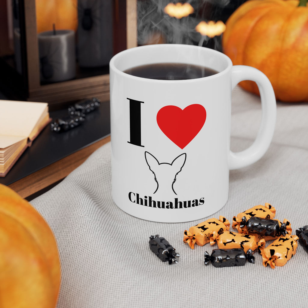 I ❤️ Chihuahuas Mug — Cute Dog Lover Coffee Cup (11oz & 15oz)